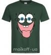 Чоловіча футболка Sponge Bob лицо показывающее язык Темно-зелений фото