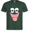 Мужская футболка Sponge Bob показує язик Темно-зеленый фото