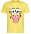 Мужская футболка Sponge Bob лицо показывающее язык Лимонный фото