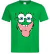 Мужская футболка Sponge Bob показує язик Зеленый фото