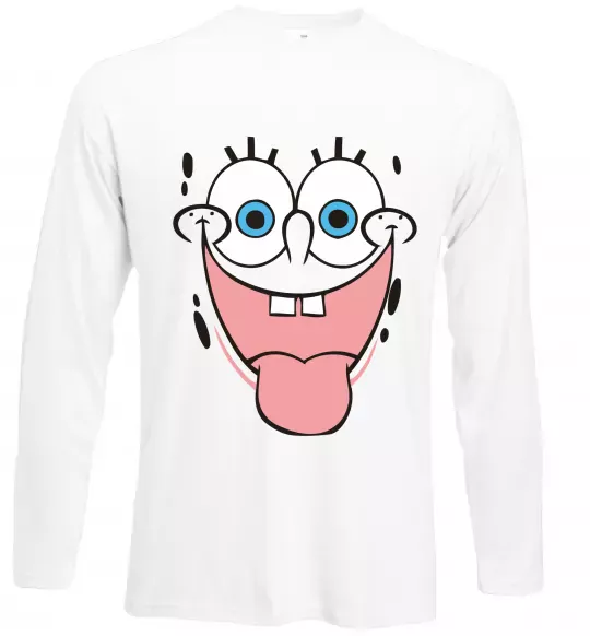 Лонгслів Sponge Bob показує язик Білий фото