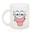 Чашка скляна Sponge Bob лицо показывающее язык Фроузен фото
