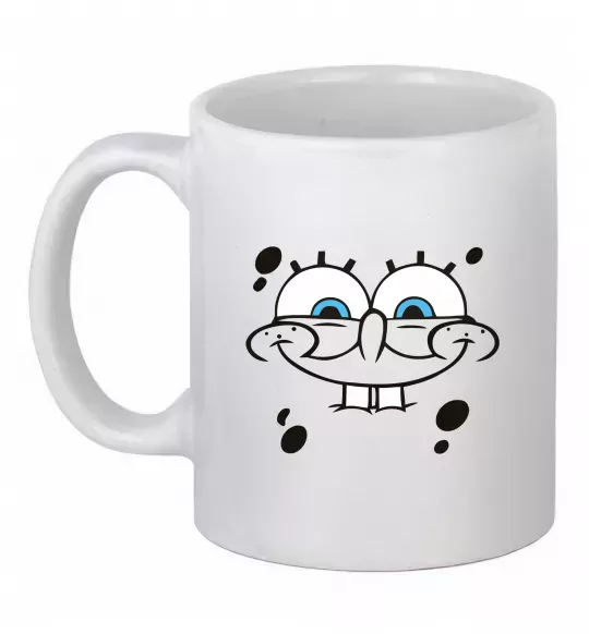 Чашка керамическая Sponge Bob обличчя з посмішкою Белый фото