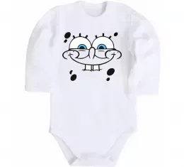 Детский боди Sponge Bob обличчя з посмішкою Белый фото