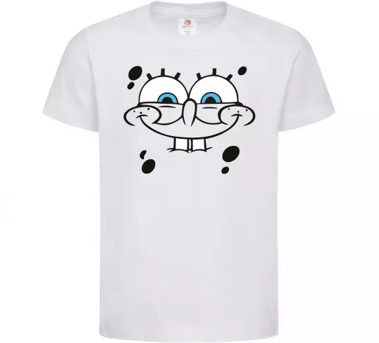 Детская футболка Sponge Bob обличчя з посмішкою Белый фото