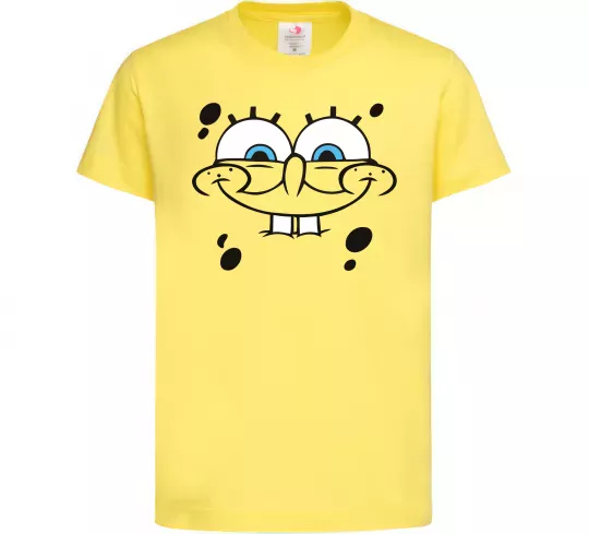Детская футболка Sponge Bob обличчя з посмішкою Лимонный фото