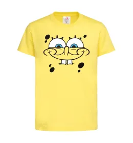 Детская футболка Sponge Bob обличчя з посмішкою Лимонный фото