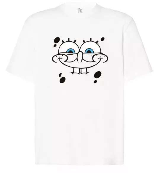 Футболка Оверсайз Sponge Bob обличчя з посмішкою Белый фото