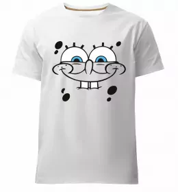 Мужская премиум футболка Sponge Bob grange Белый фото