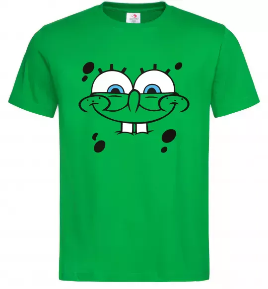 Мужская футболка Sponge Bob обличчя з посмішкою Зеленый фото