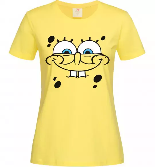 Женская футболка Sponge Bob обличчя з посмішкою Лимонный фото