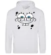 Мужская толстовка (худи) Sponge Bob обличчя з посмішкою Серый меланж фото