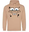 Мужская толстовка (худи) Sponge Bob обличчя з посмішкою Песочный фото