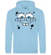 Чоловіча толстовка (худі) Sponge Bob обличчя з посмішкою Блакитний фото