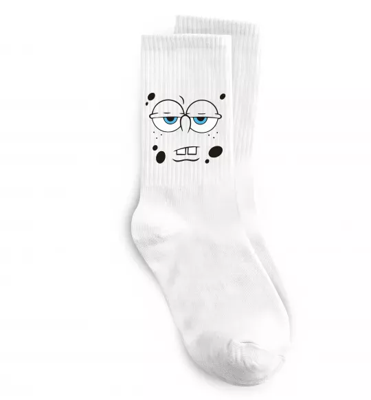 Шкарпетки Sponge Bob стомлений Білий фото