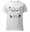 Мужская премиум футболка Sponge Bob стомлений Белый фото