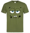 Мужская футболка Sponge Bob стомлений Оливковый фото