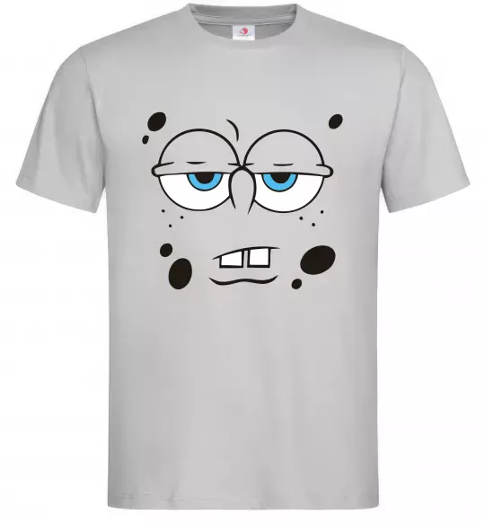 Мужская футболка Sponge Bob стомлений Серый фото