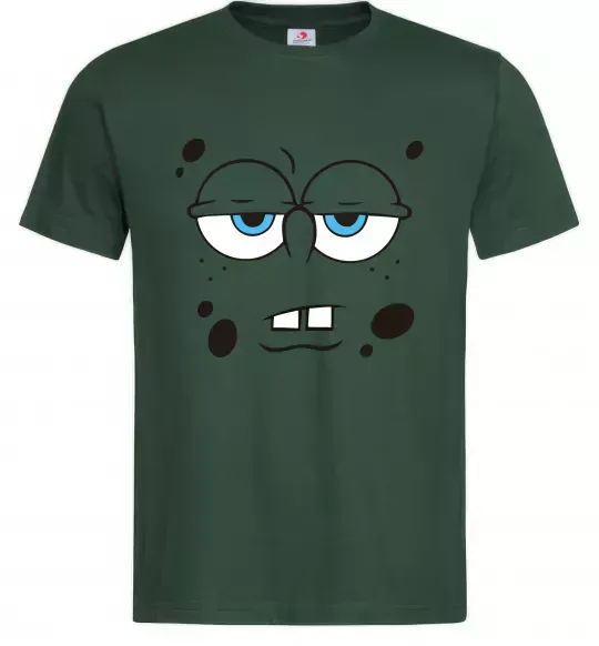 Мужская футболка Sponge Bob стомлений Темно-зеленый фото
