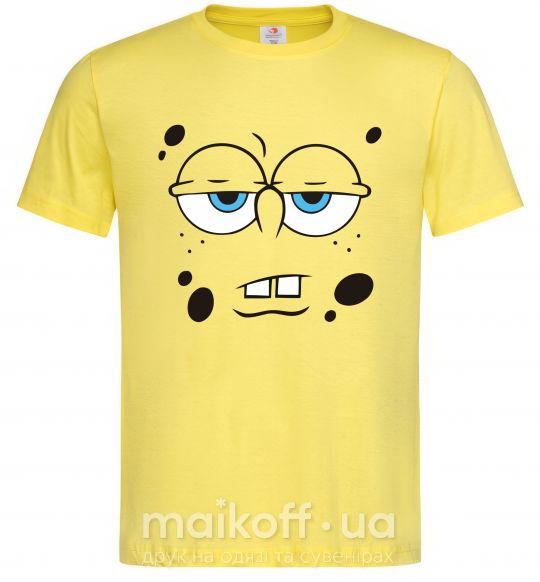 Мужская футболка Sponge Bob усталое лицо Лимонный фото