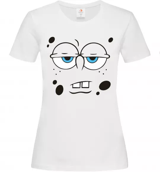 Жіноча футболка Sponge Bob стомлений Білий фото