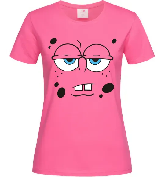 Жіноча футболка Sponge Bob стомлений Яскраво-рожевий фото
