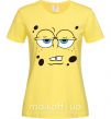 Женская футболка Sponge Bob усталое лицо Лимонный фото