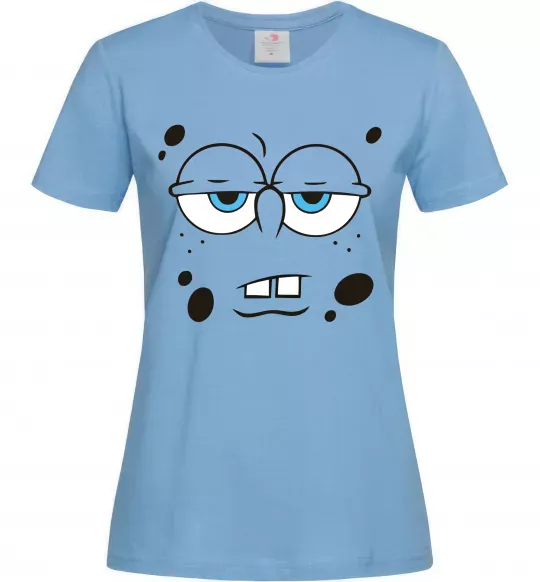 Жіноча футболка Sponge Bob стомлений Блакитний фото