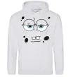 Мужская толстовка (худи) Sponge Bob стомлений Серый меланж фото