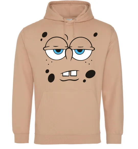 Мужская толстовка (худи) Sponge Bob стомлений Песочный фото
