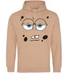 Мужская толстовка (худи) Sponge Bob стомлений Песочный фото