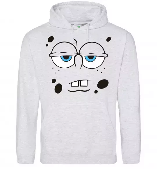 Жіноча толстовка (худі) Sponge Bob стомлений Сірий меланж фото