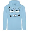 Женская толстовка (худи) Sponge Bob стомлений Голубой фото