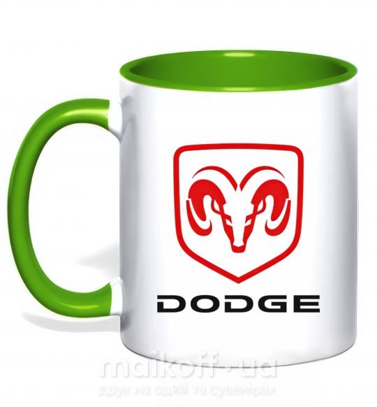 Чашка с цветной ручкой DODGE Зеленый фото