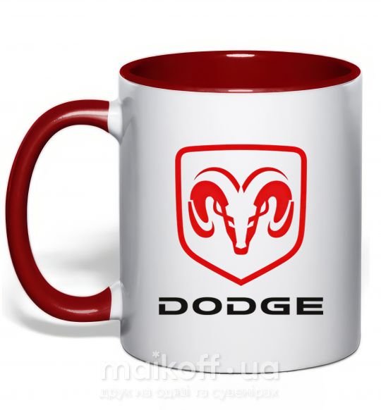 Чашка с цветной ручкой DODGE Красный фото