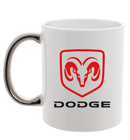 Чашка с цветной ручкой DODGE Серебро фото