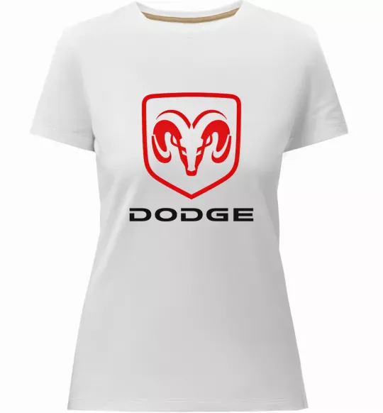 Жіноча преміум футболка DODGE Білий фото