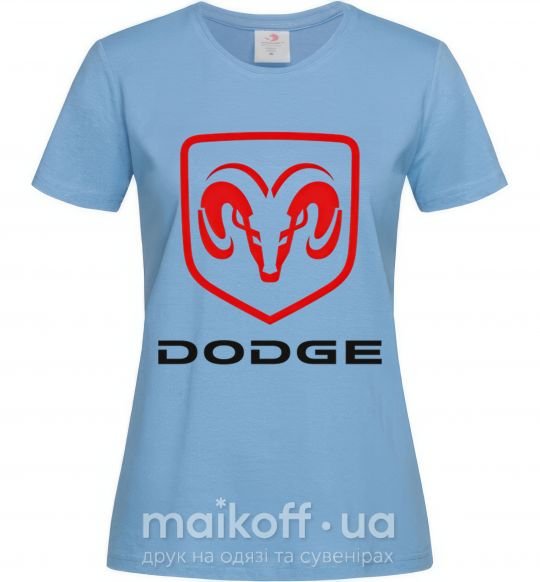 Жіноча футболка DODGE Блакитний фото