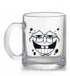Чашка скляна Sponge Bob лицо с довольной улыбкой Прозорий фото