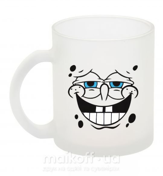 Чашка стеклянная Sponge Bob лицо с довольной улыбкой Фроузен фото