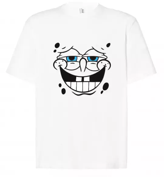 Футболка Оверсайз Sponge Bob задоволений Білий фото