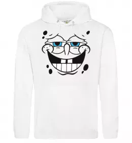 Мужская толстовка (худи) Sponge Bob задоволений Белый фото