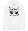 Мужская толстовка (худи) Sponge Bob задоволений Белый фото