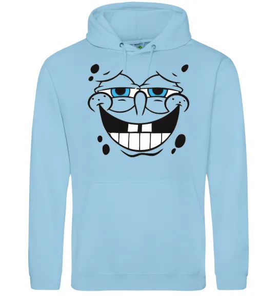 Чоловіча толстовка (худі) Sponge Bob задоволений Блакитний фото