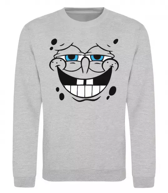 Світшот Sponge Bob задоволений Сірий меланж фото