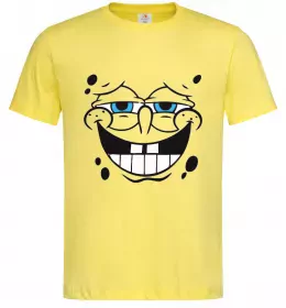 Мужская футболка Sponge Bob задоволений Лимонный фото