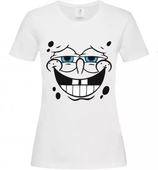 Жіноча футболка Sponge Bob задоволений Білий фото