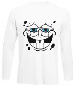 Лонгслив Sponge Bob задоволений Белый фото