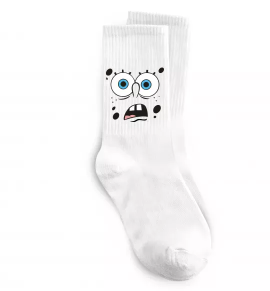 Шкарпетки Sponge Bob здивований Білий фото