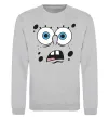 Світшот Sponge Bob здивований Сірий меланж фото